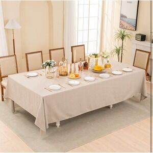 BALCONY & FALCON Rectangle Tablecloth Washable Wrinkle Resistant and Water Proof